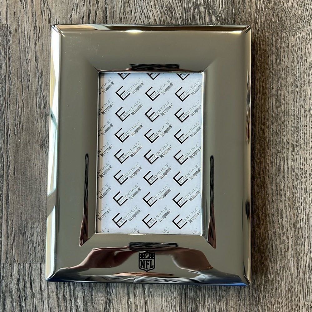NFL Picture Frame Silver Reflective Frame NFL Logo